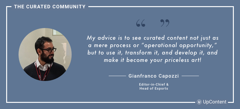 UpContent’s Curated Community featuring Gianfranco Capozzi
